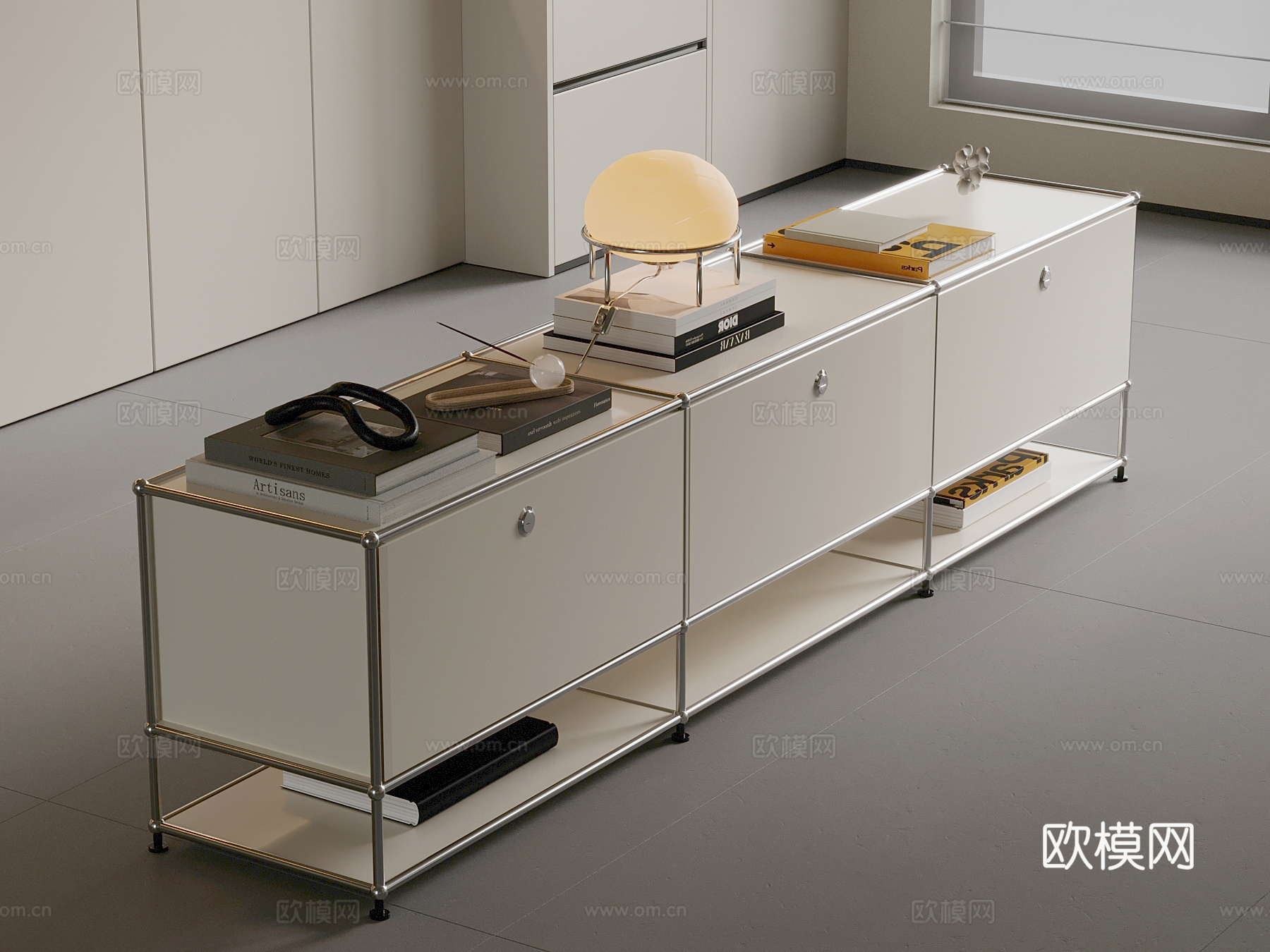 现代矮柜su模型