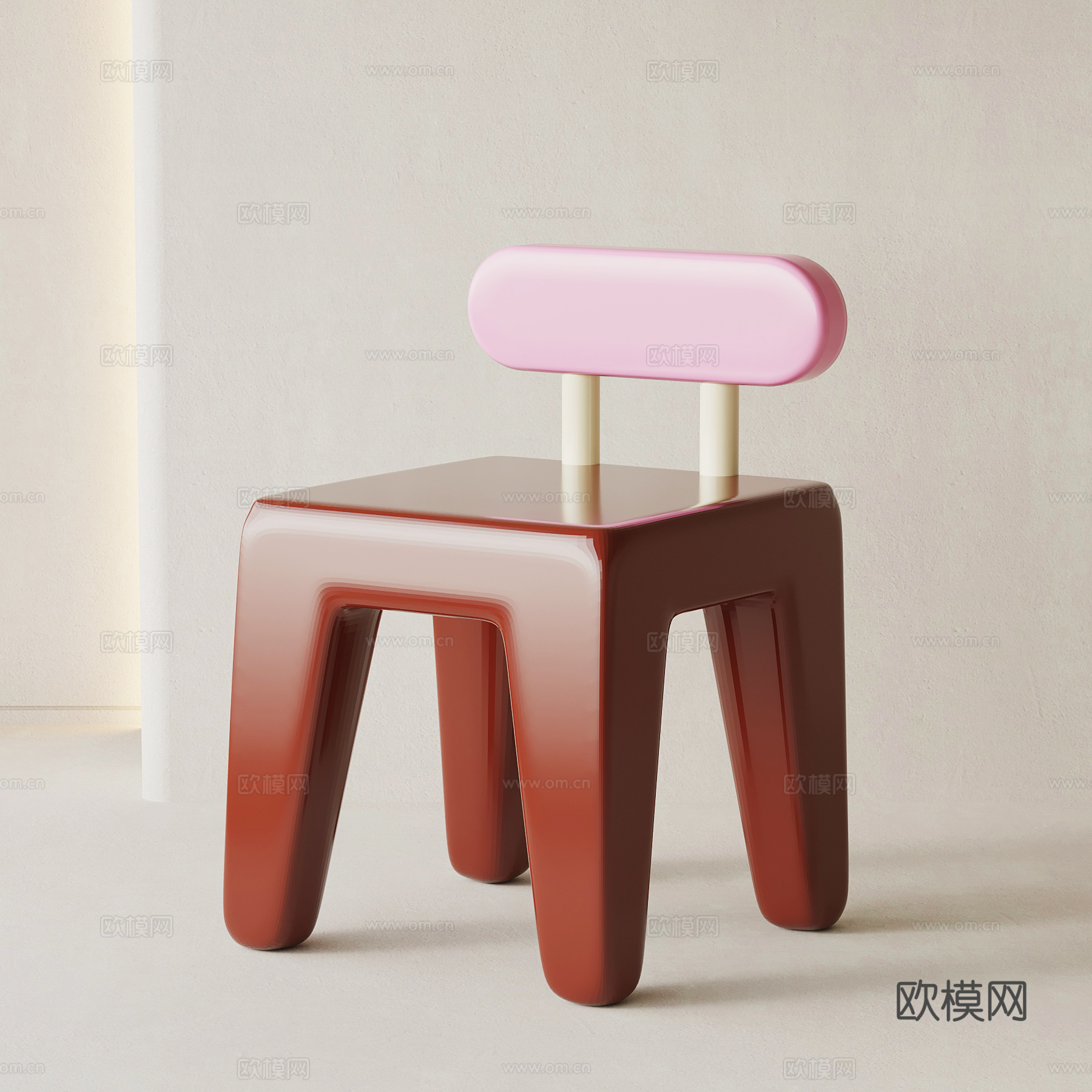 现代儿童椅 儿童凳su模型