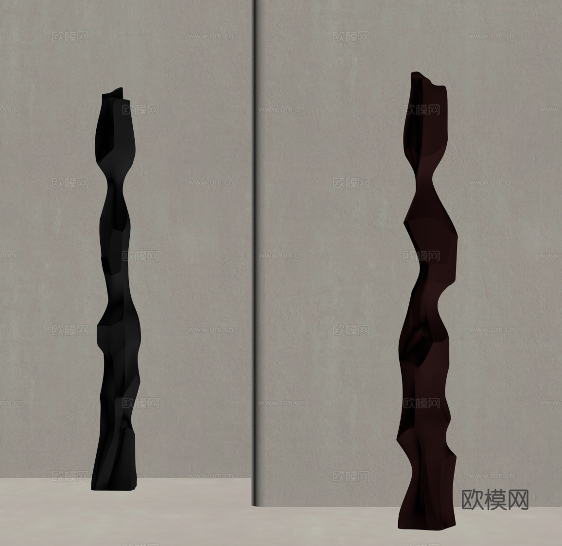 现代意式落地摆件 雕塑 艺术装置su模型