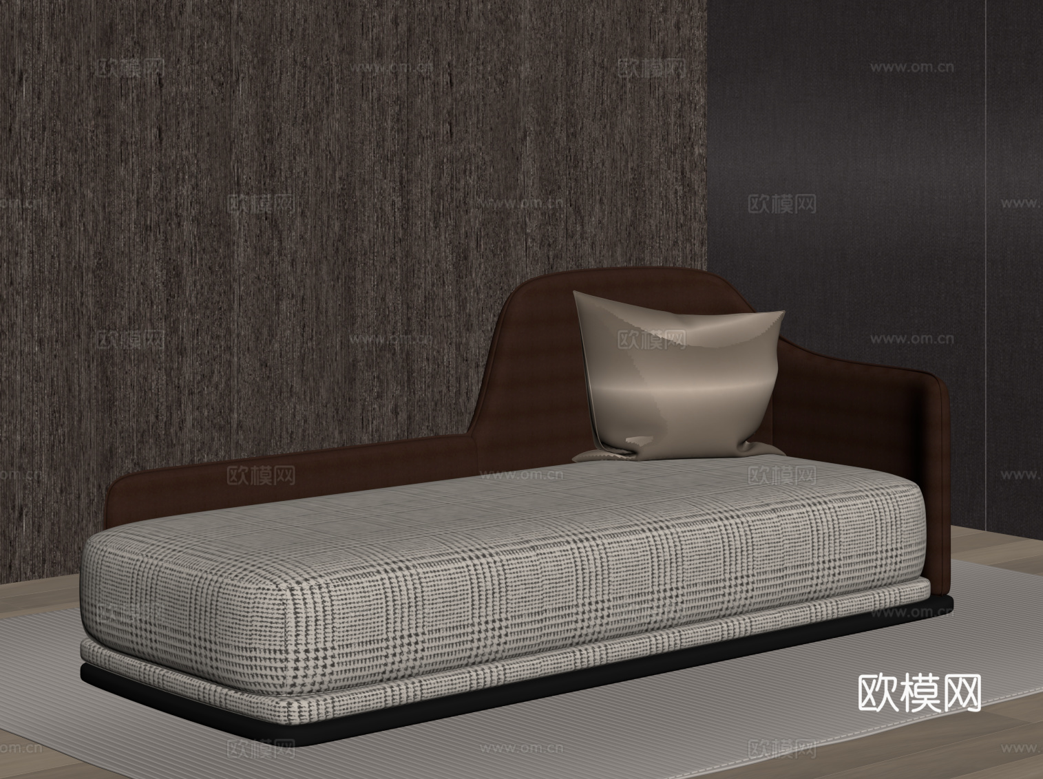 现代意式贵妃椅 沙发凳su模型