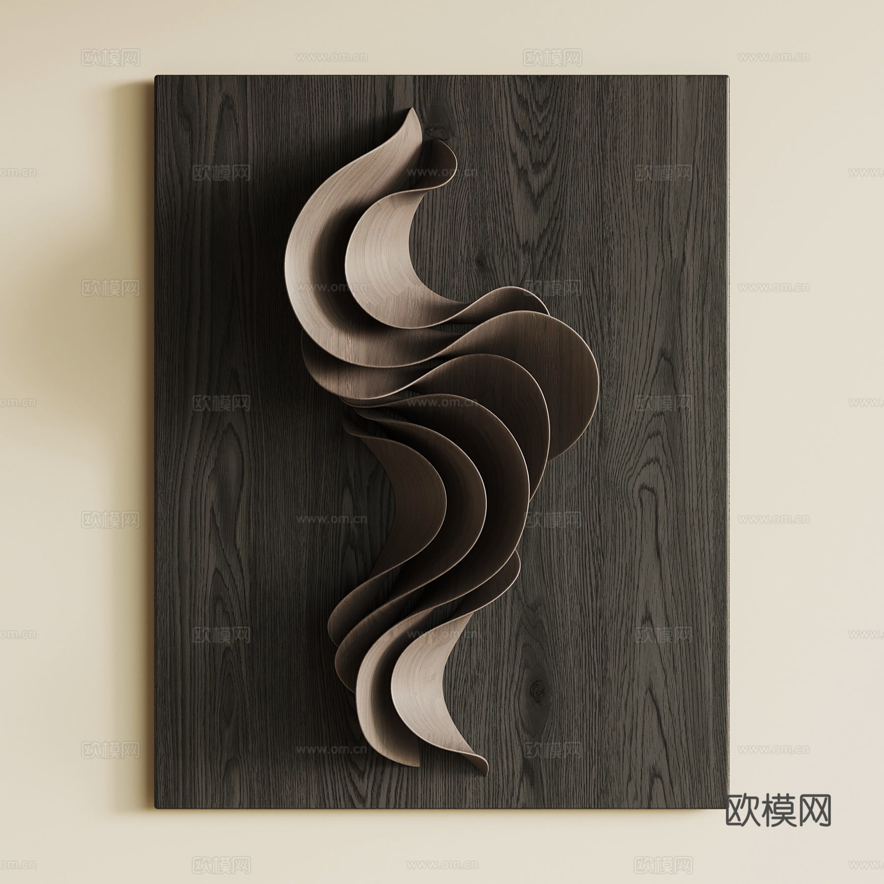 现代意式墙饰su模型