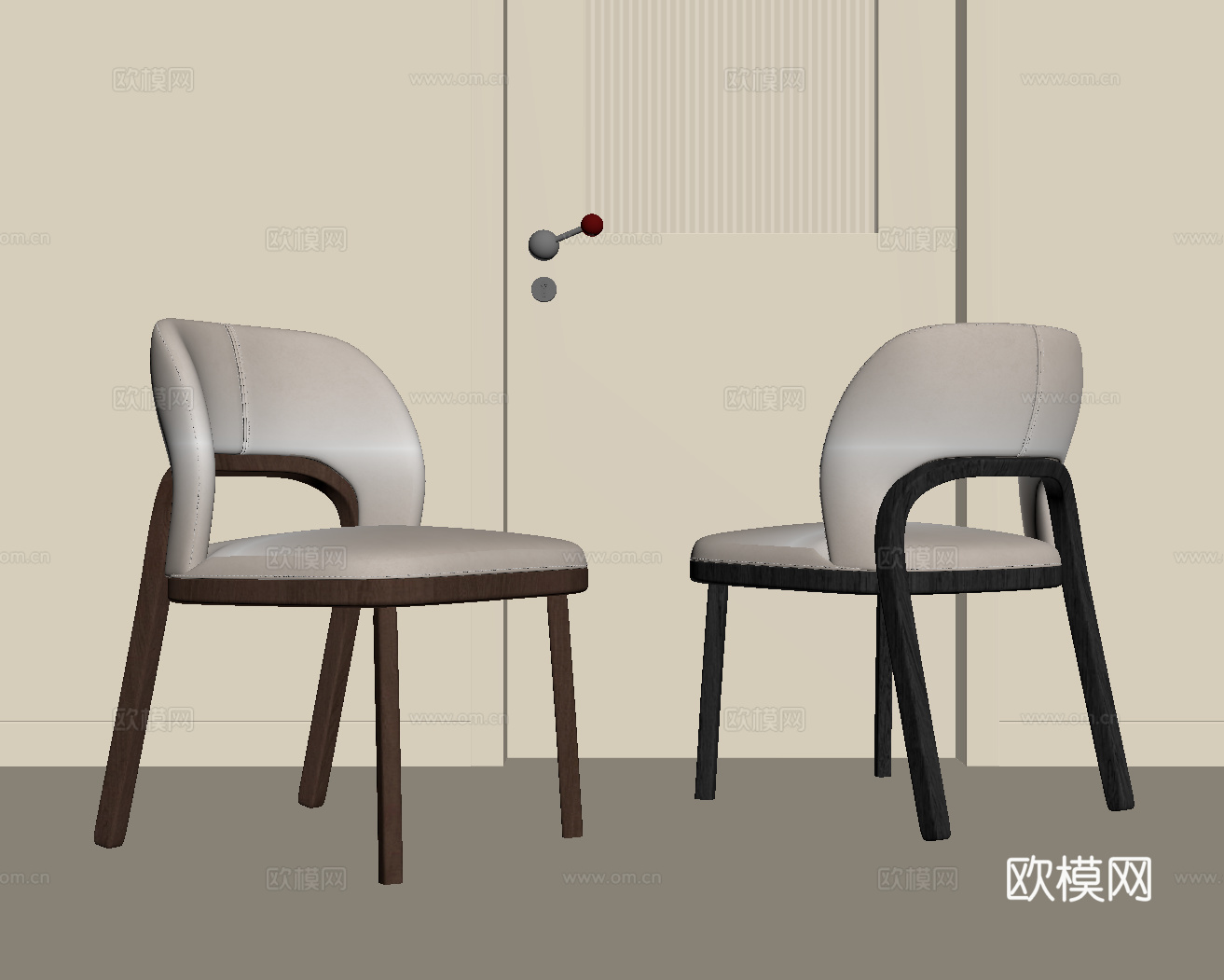 中古风休闲椅su模型