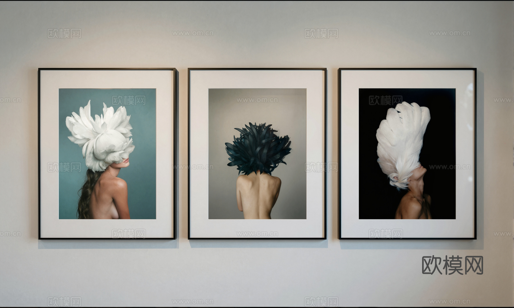 现代挂画su模型