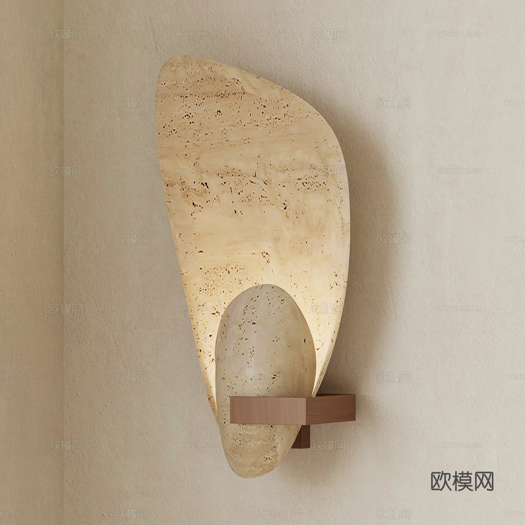 侘寂中古壁灯su模型