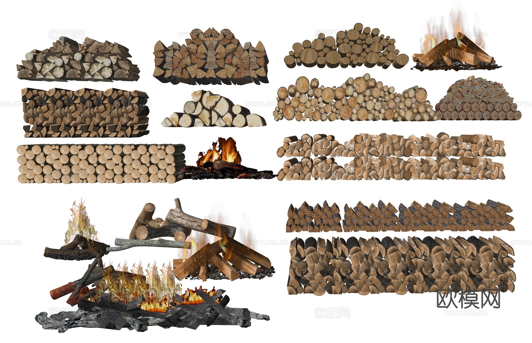 现代火柴柴火su模型