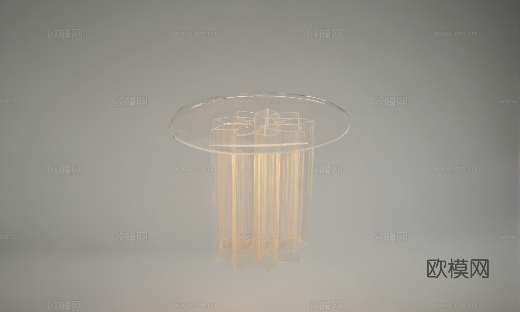 网红玻璃茶几su模型