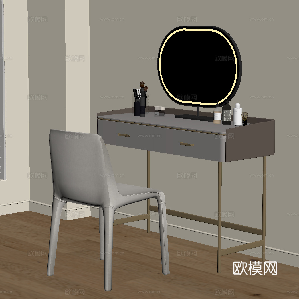 现代梳妆台su模型