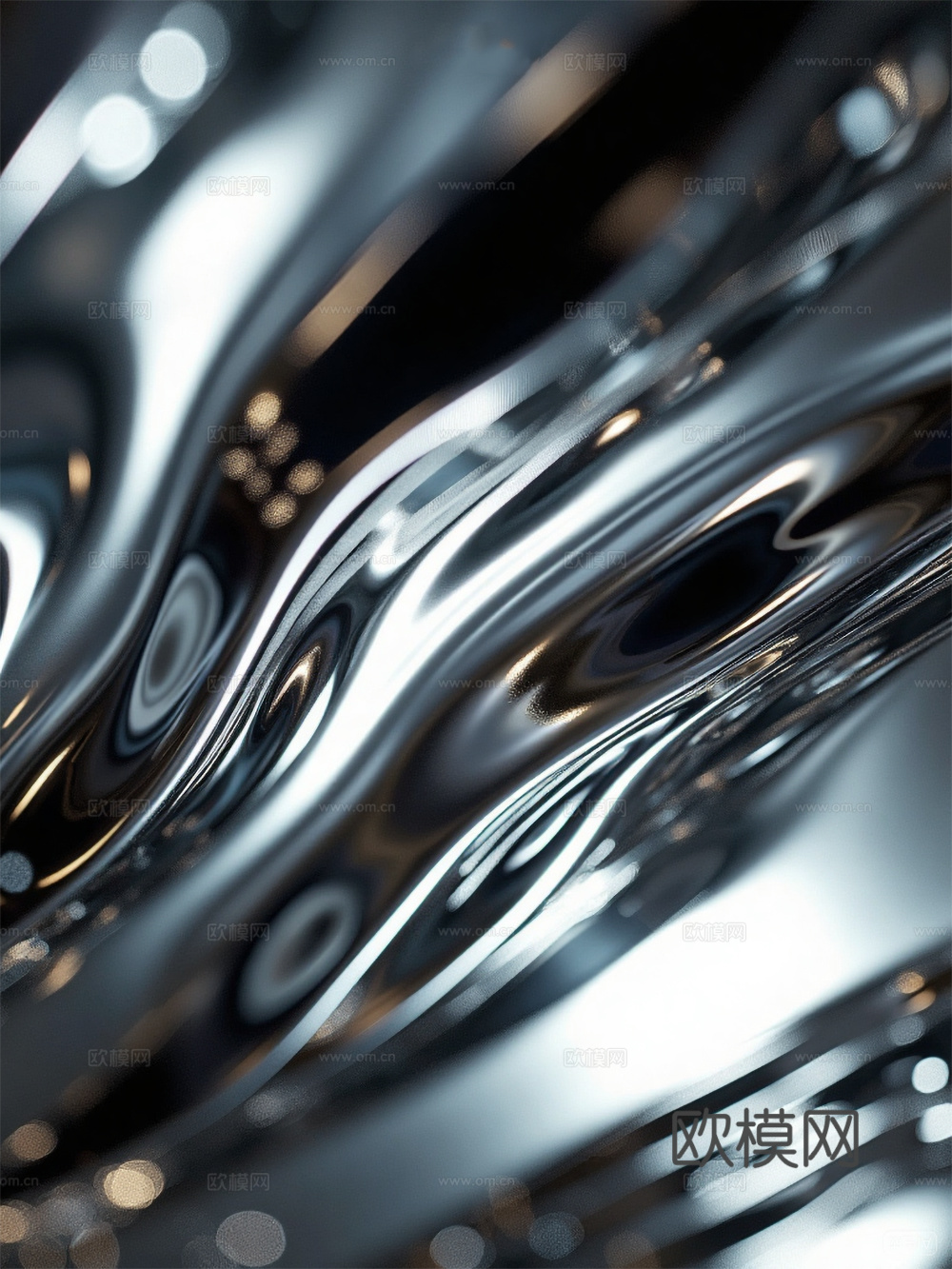 渐变灯箱 灯箱画面 液态金属 液体