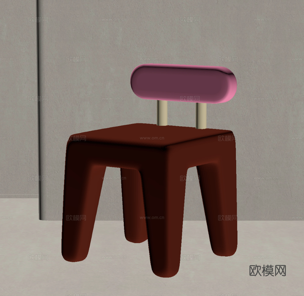 现代儿童椅 儿童凳su模型