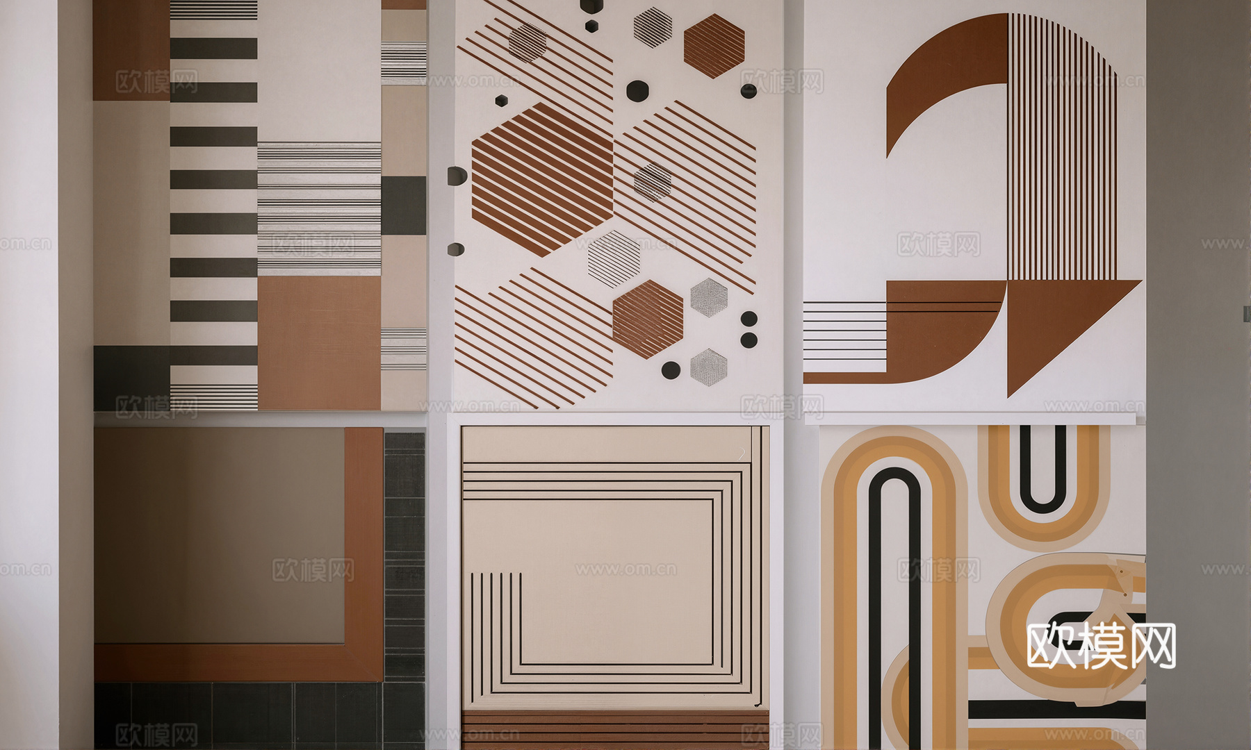 现代挂画su模型