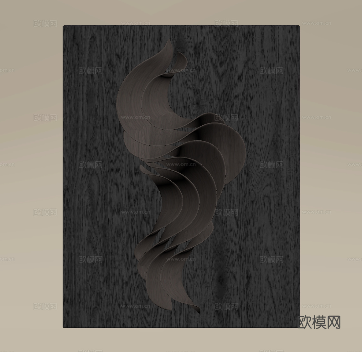 现代意式墙饰su模型