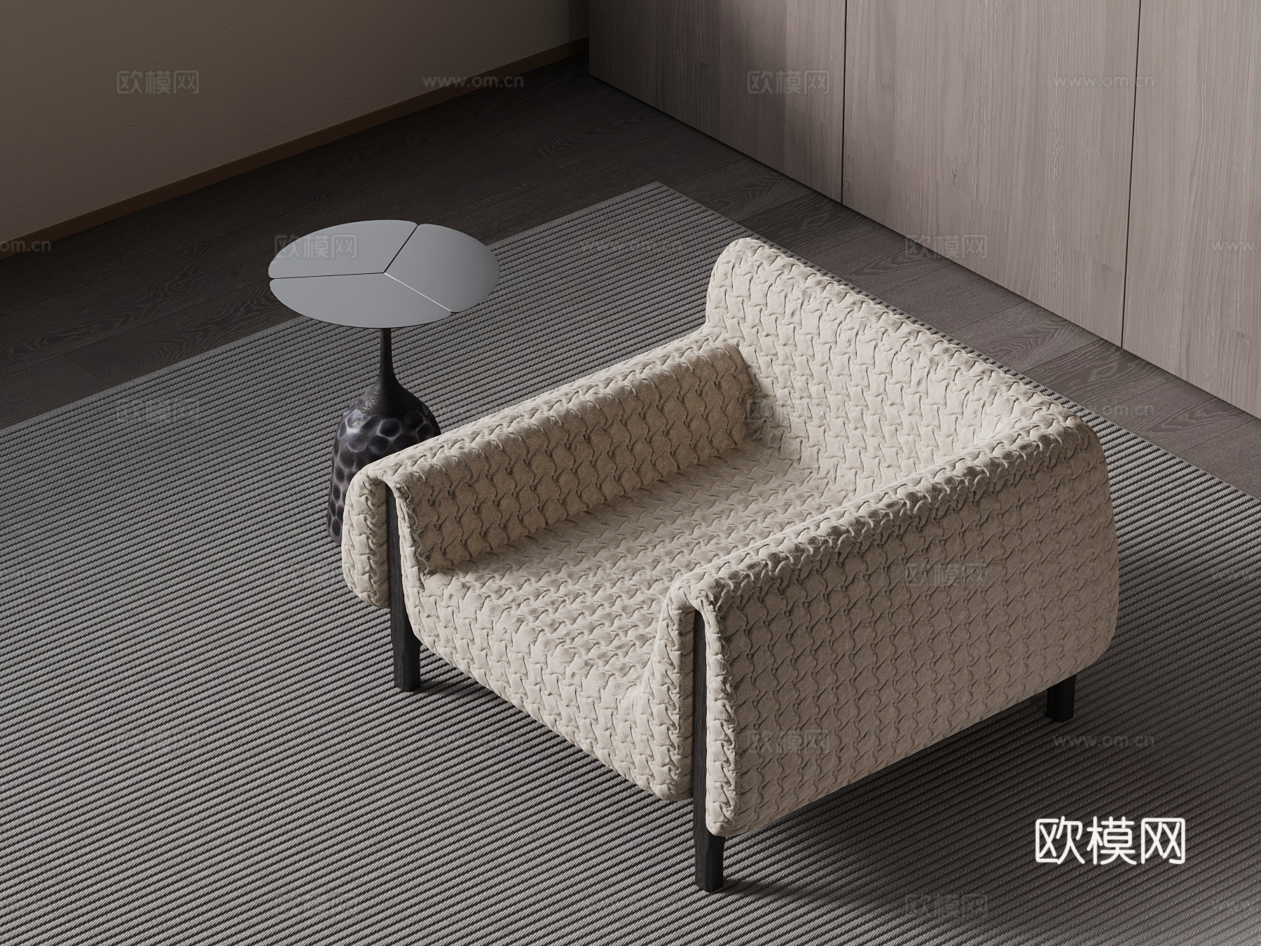 现代休闲沙发su模型