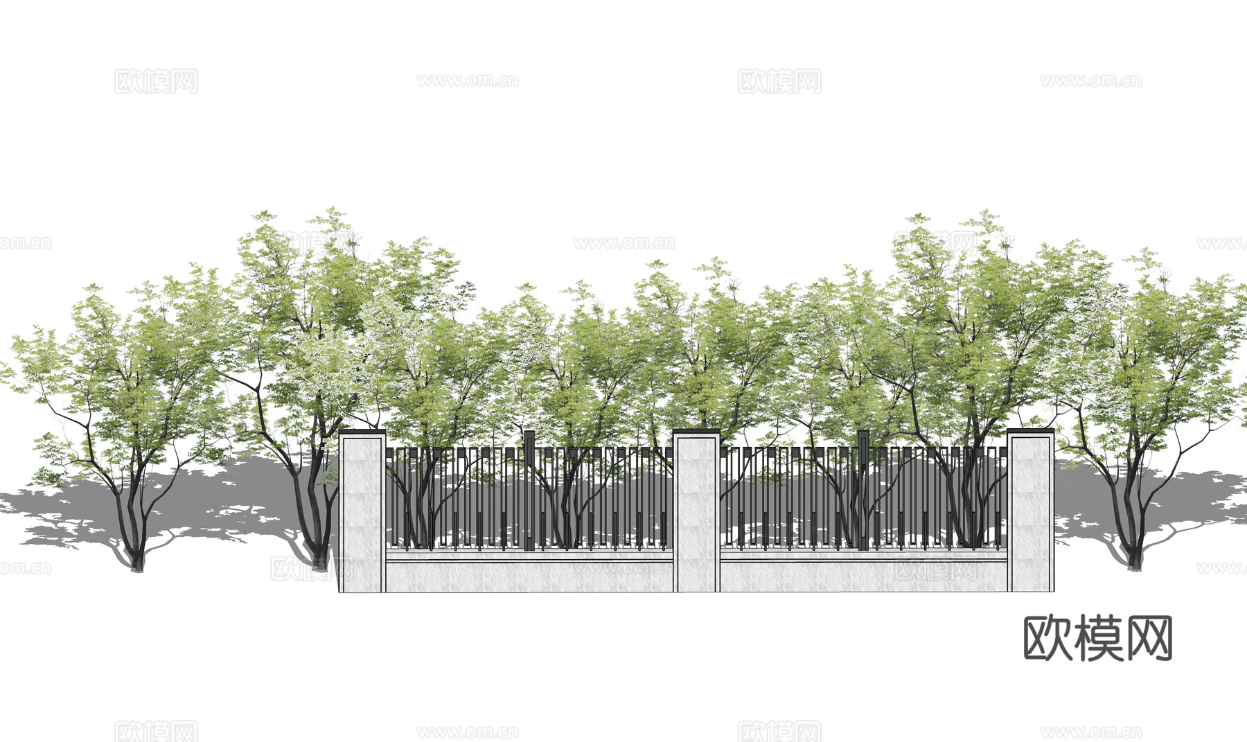 景观 室内造景 草坪灯 水池 水景 露台 屋顶花园 造景 微su模型