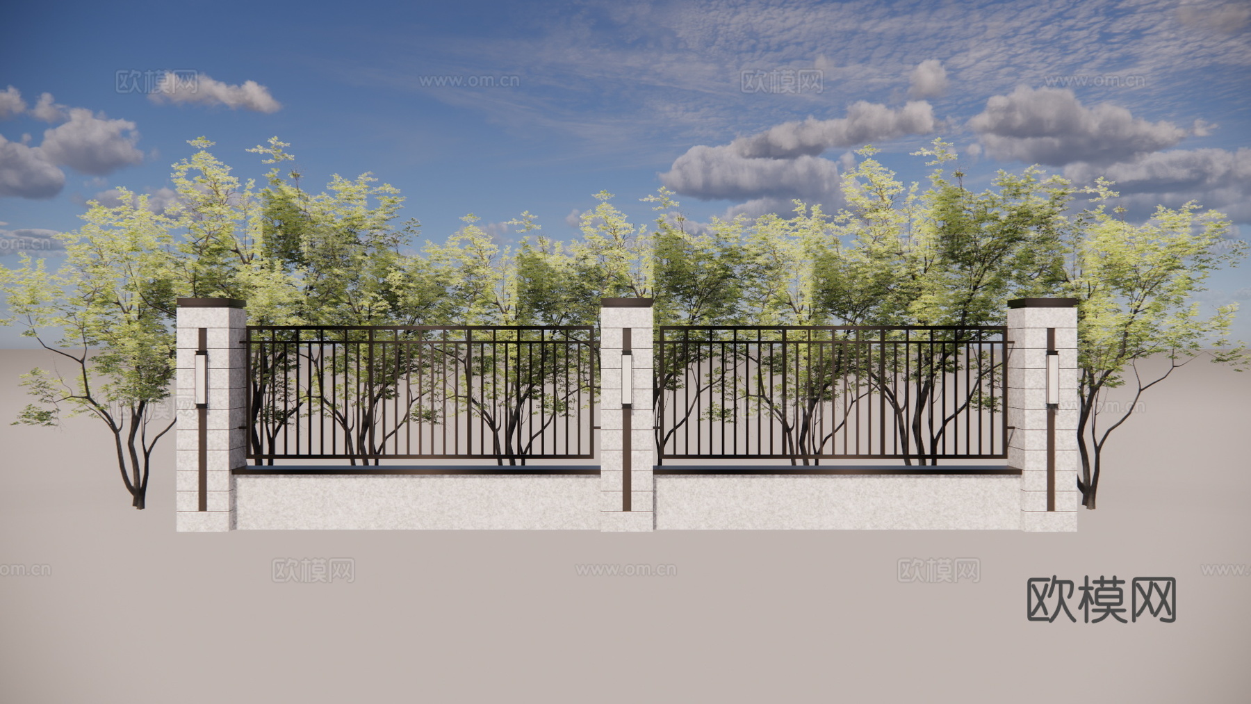 景观 室内造景 草坪灯 水池 水景 露台 屋顶花园 造景 微su模型