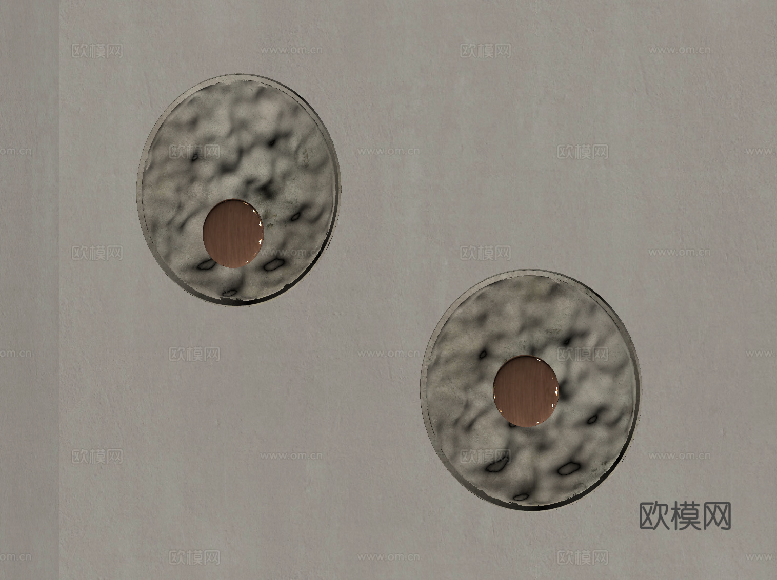 侘寂中古壁灯su模型