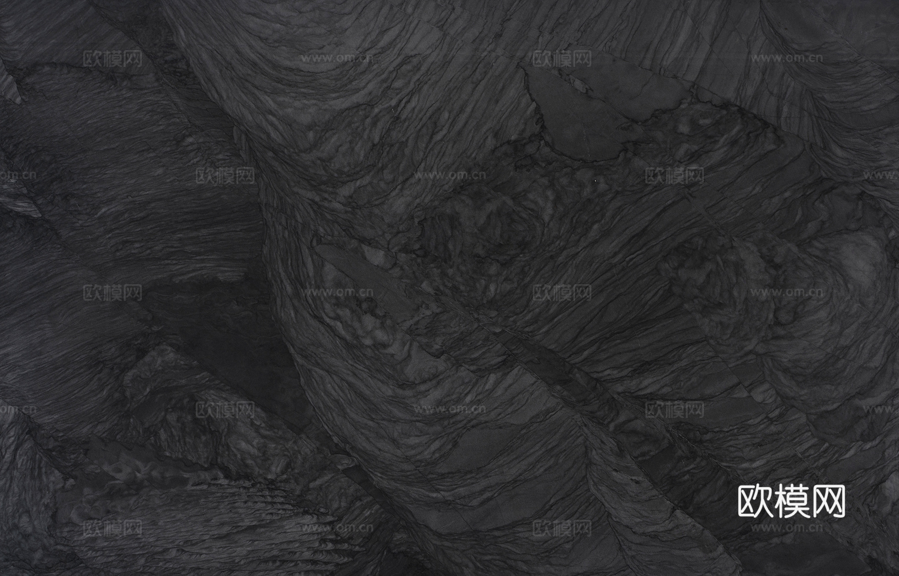 黑色立体纹理天然大理石
