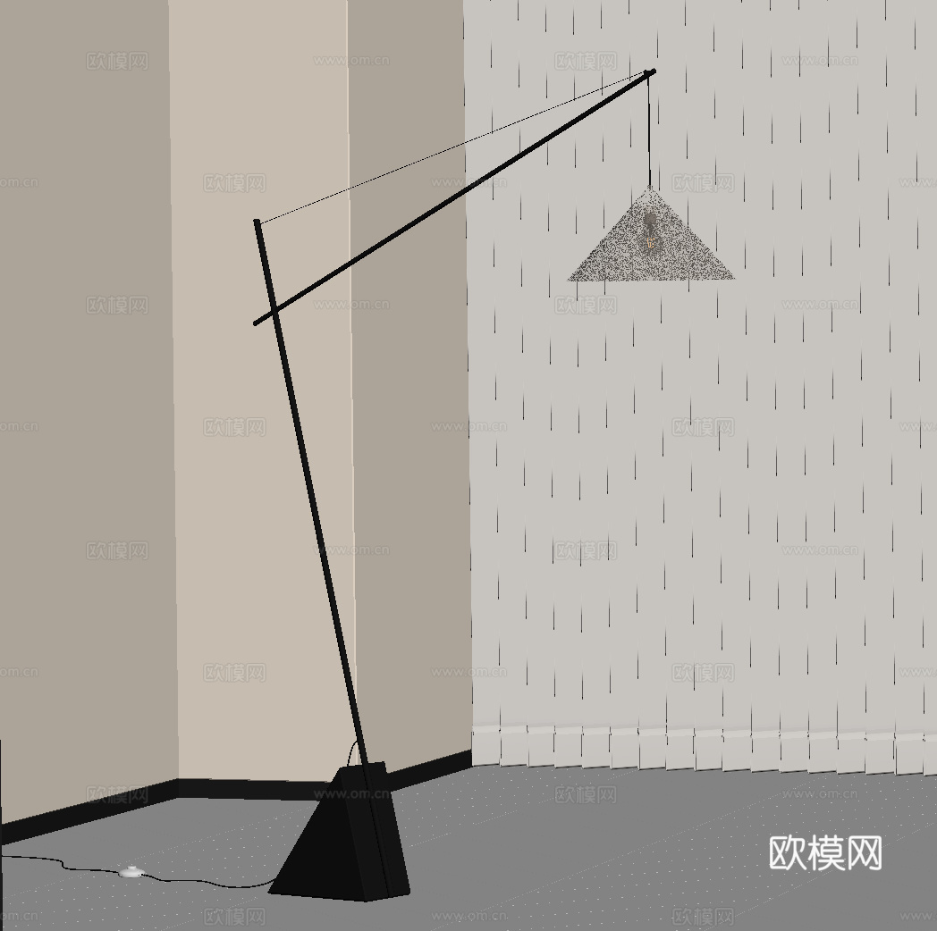现代落地灯su模型