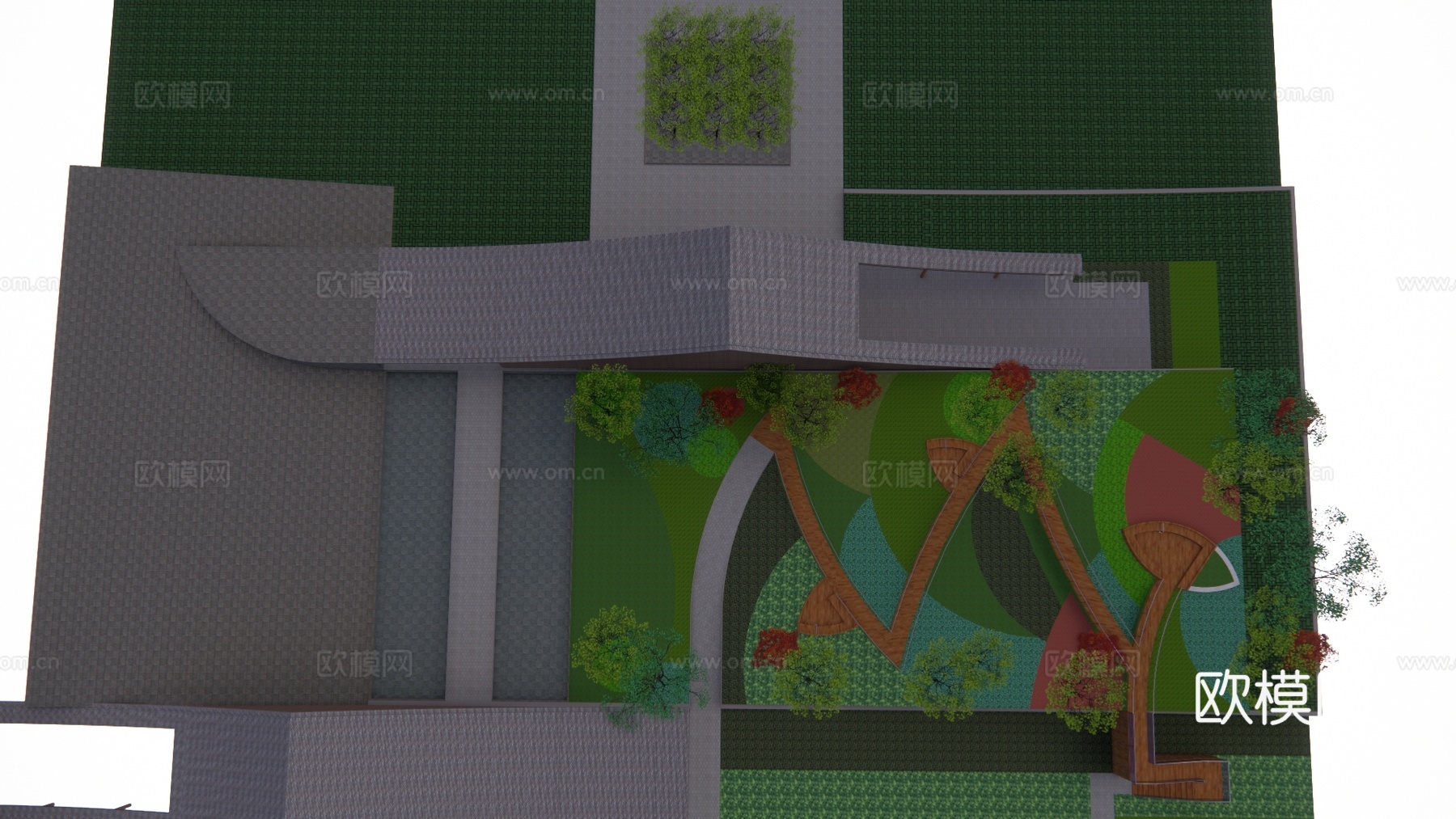 高架桥 滨水景观 景观桥 桥梁 结构桥 桥 木栈道su模型