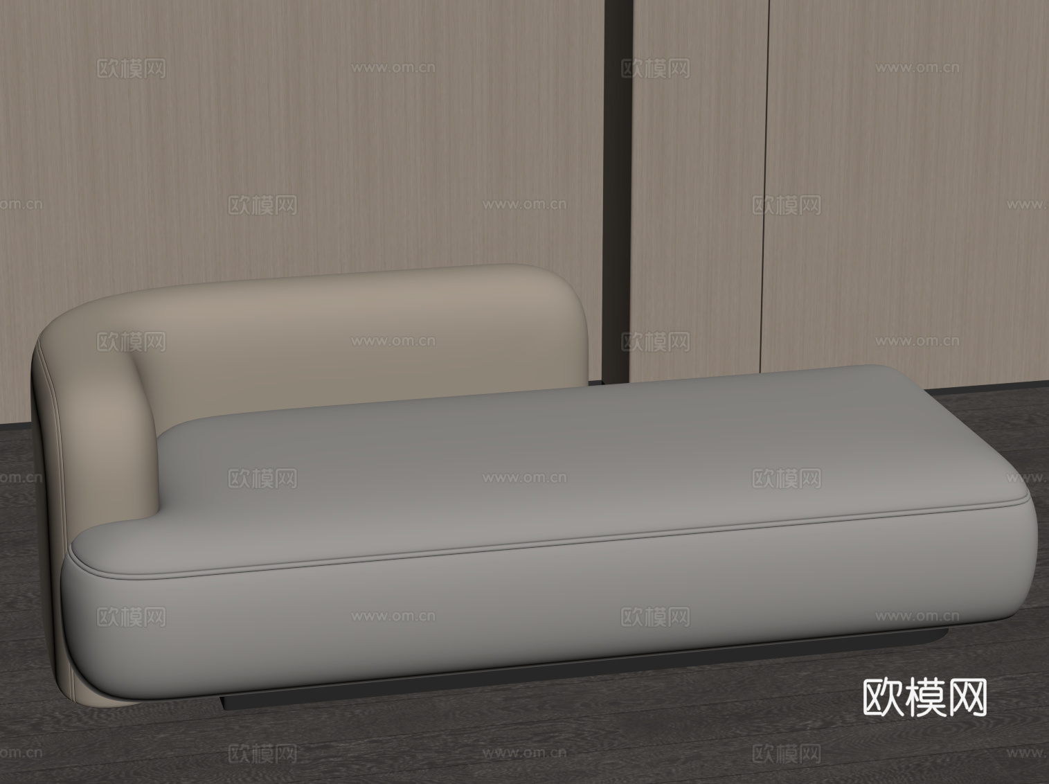 现代意式贵妃椅su模型