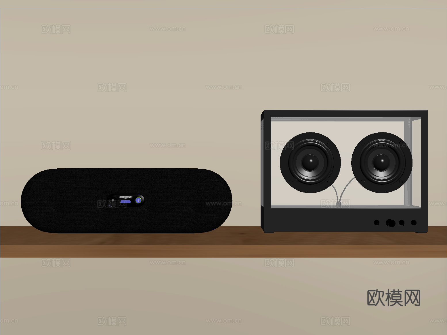 现代小音响 复古收音机su模型