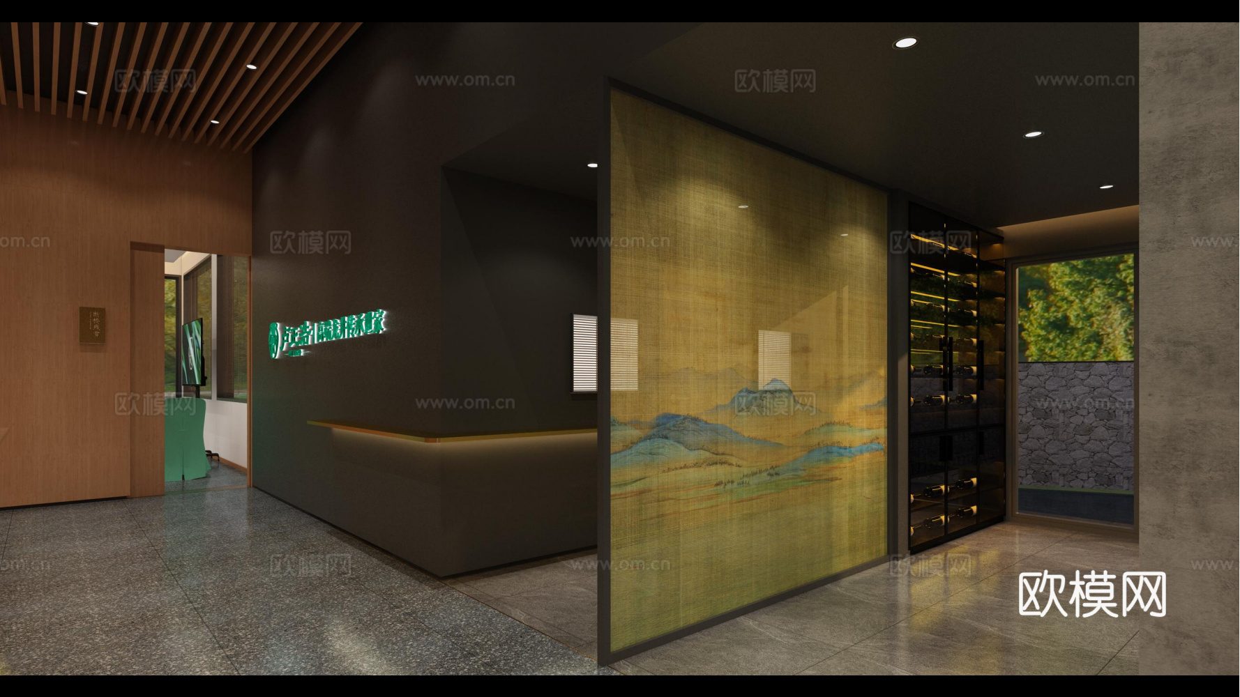 茶叶展厅  最新全套施工图 效果图合集cad施工图