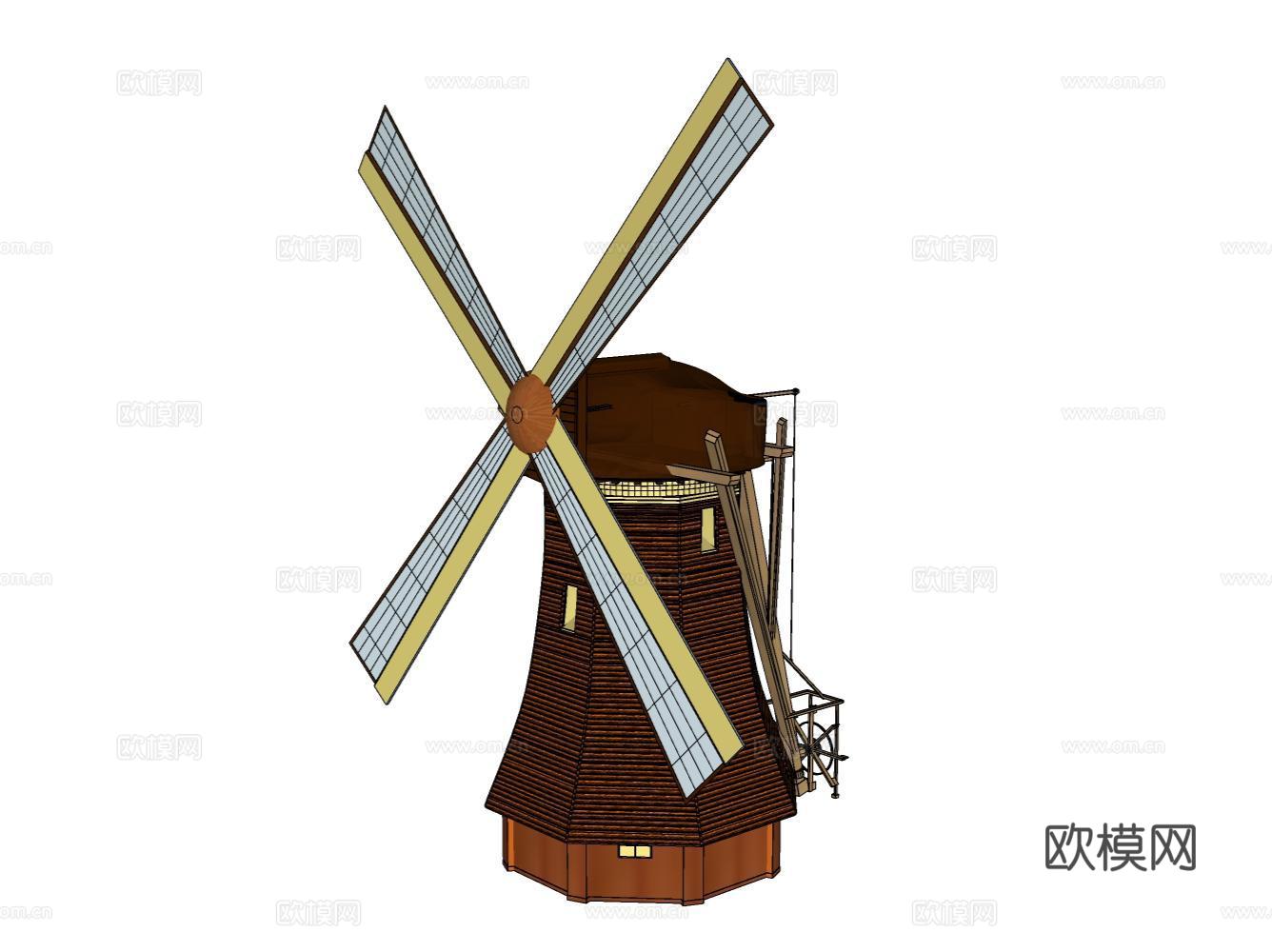 风车su模型