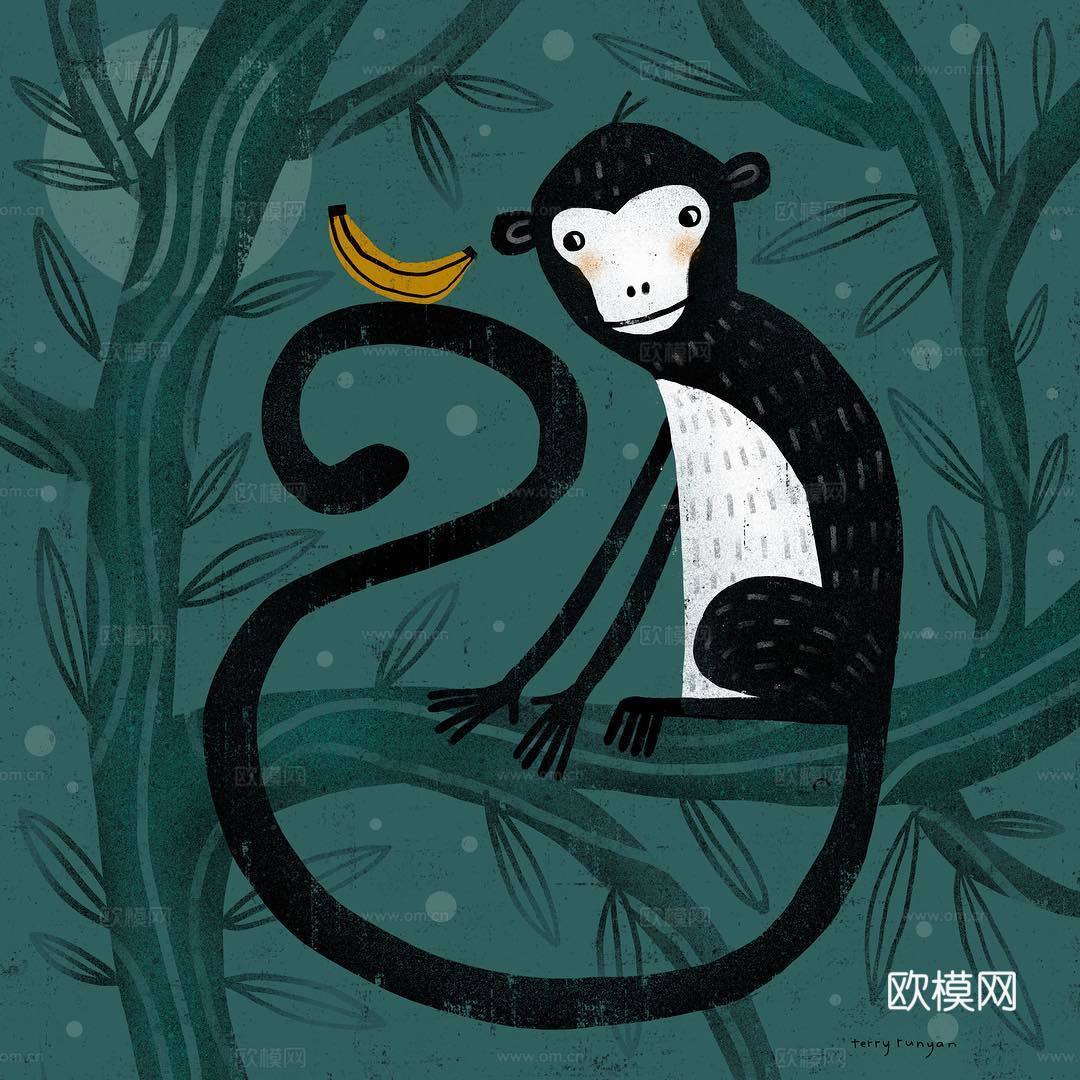 可爱动物手绘，创意童趣插画，猫咪动物插画，治愈系插画，可爱儿下载