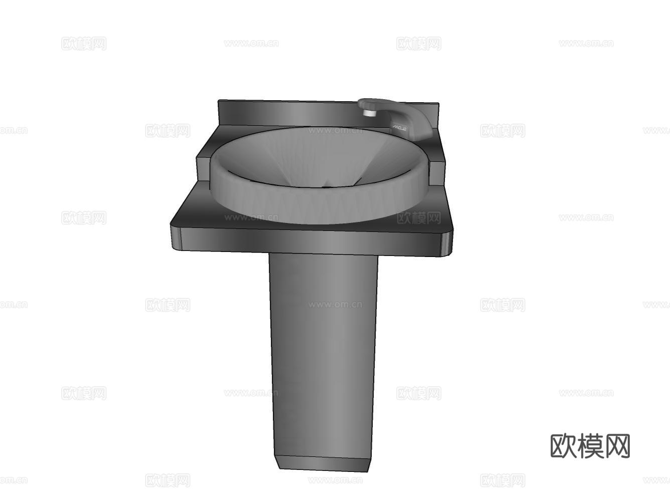 洗手台su模型