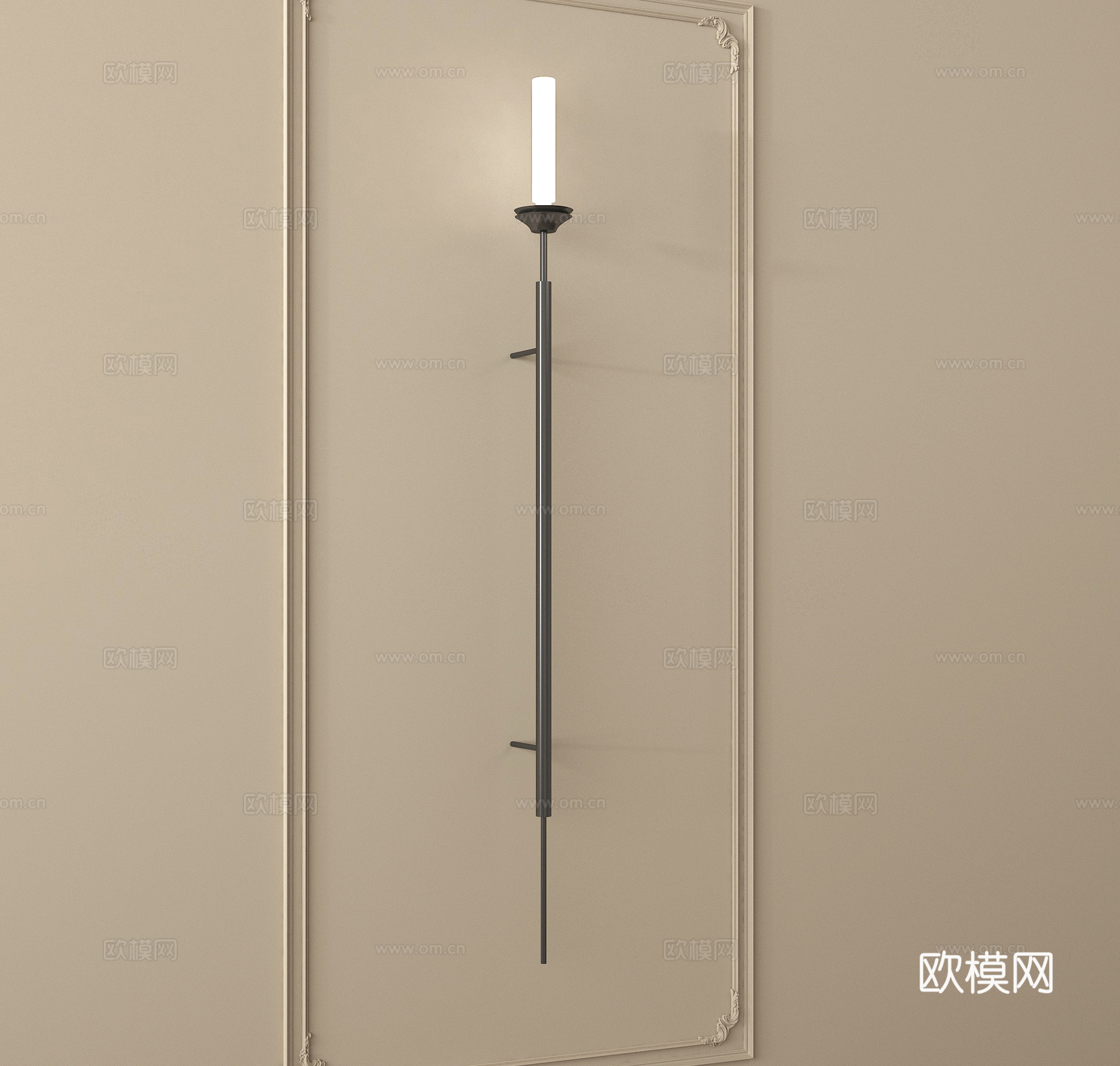 现代金属壁灯 长条壁灯 大型壁灯su模型