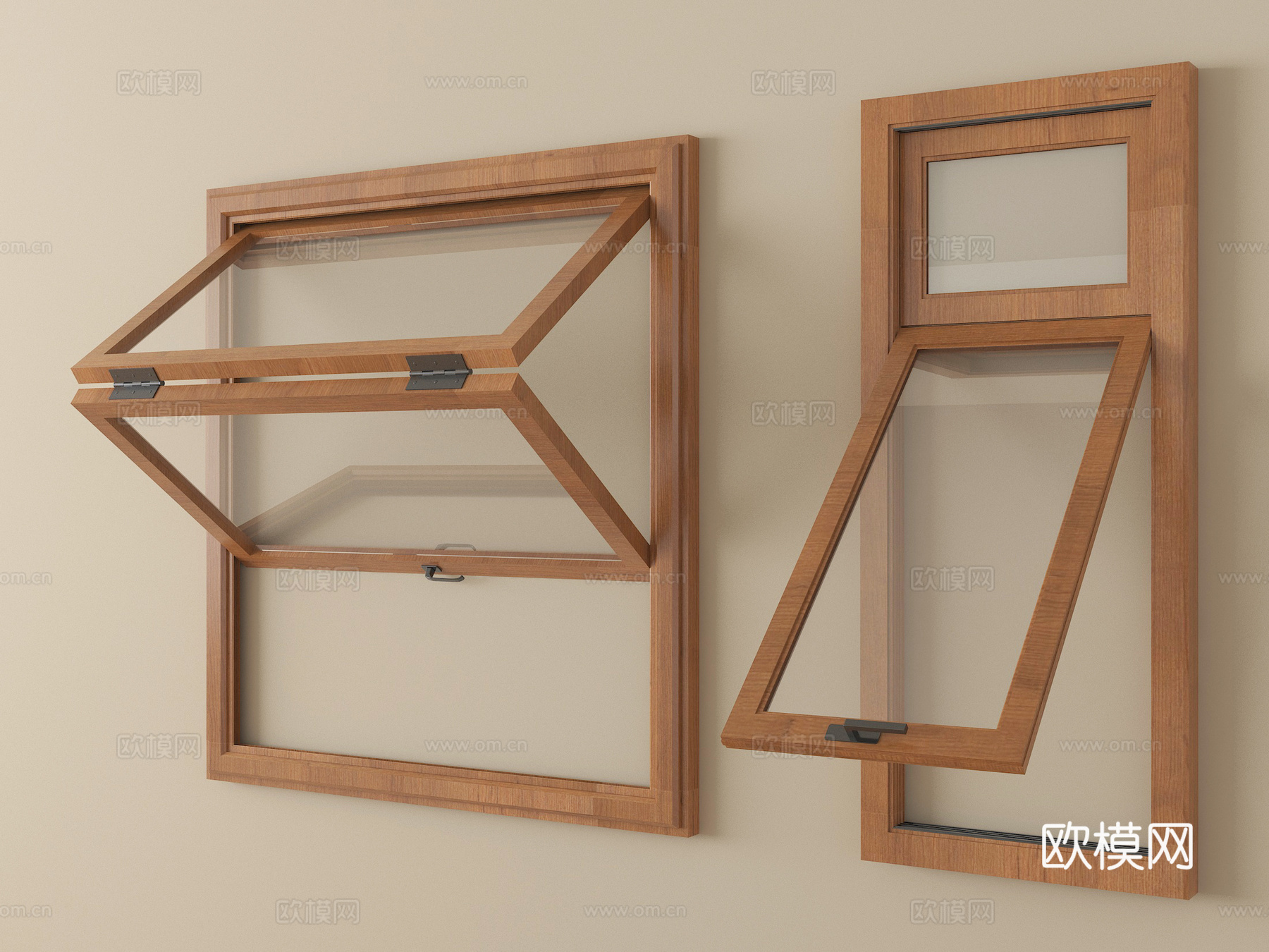 现代折叠窗 上下折叠窗su模型