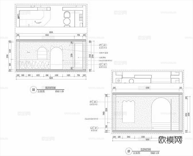 宠物店  最新全套施工图 效果图合集cad施工图