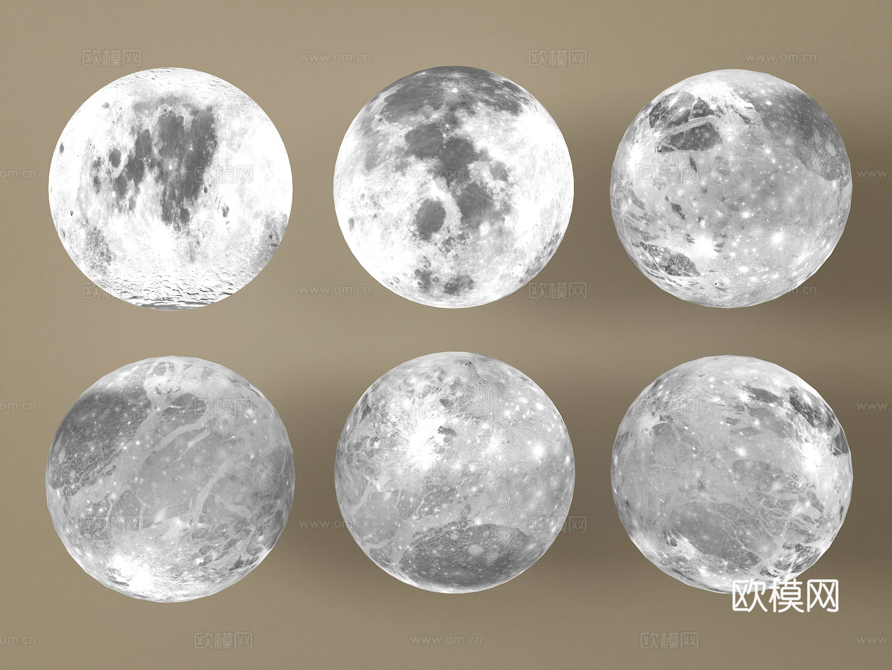 现代月球灯 装饰灯su模型