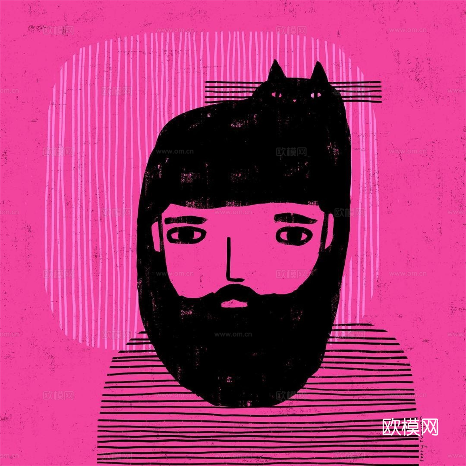 可爱动物手绘，创意童趣插画，猫咪动物插画，治愈系插画，可爱儿下载