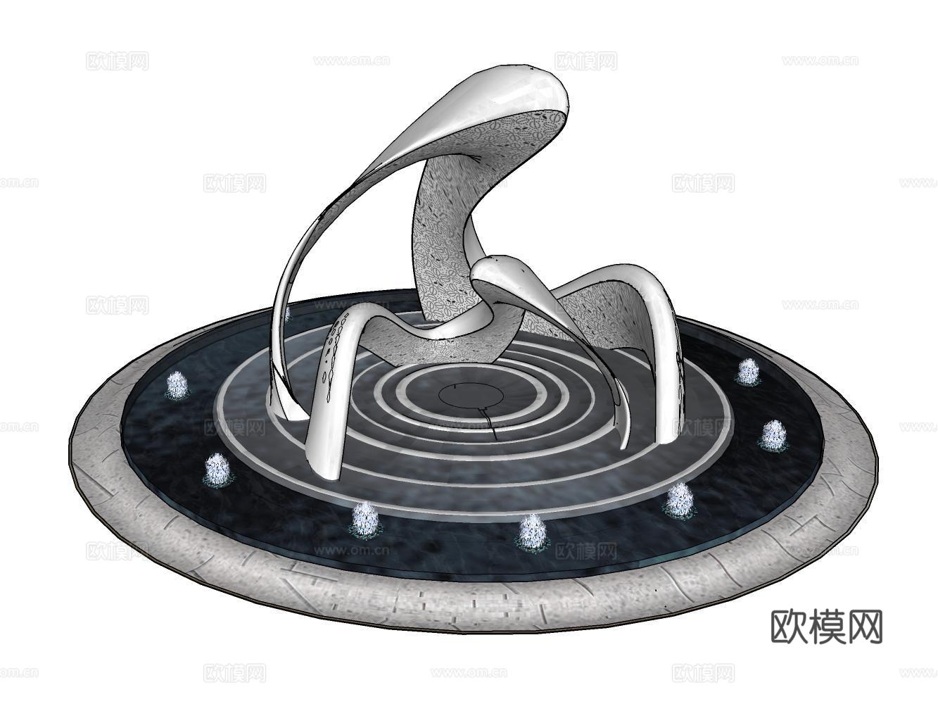 家居玩具摆件办公器材设备su模型