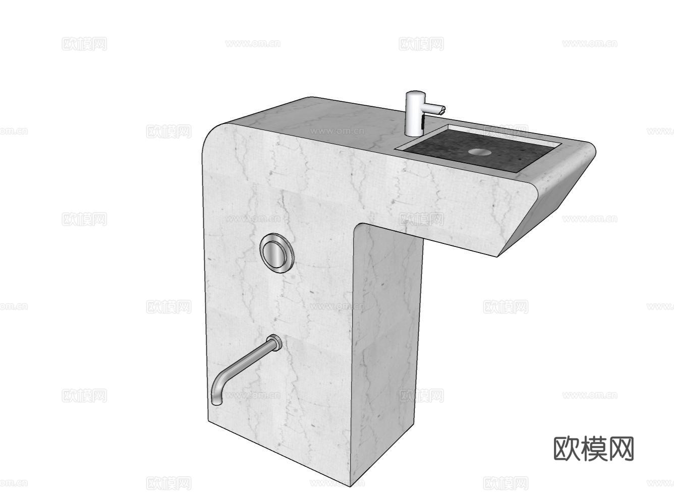 洗手台su模型