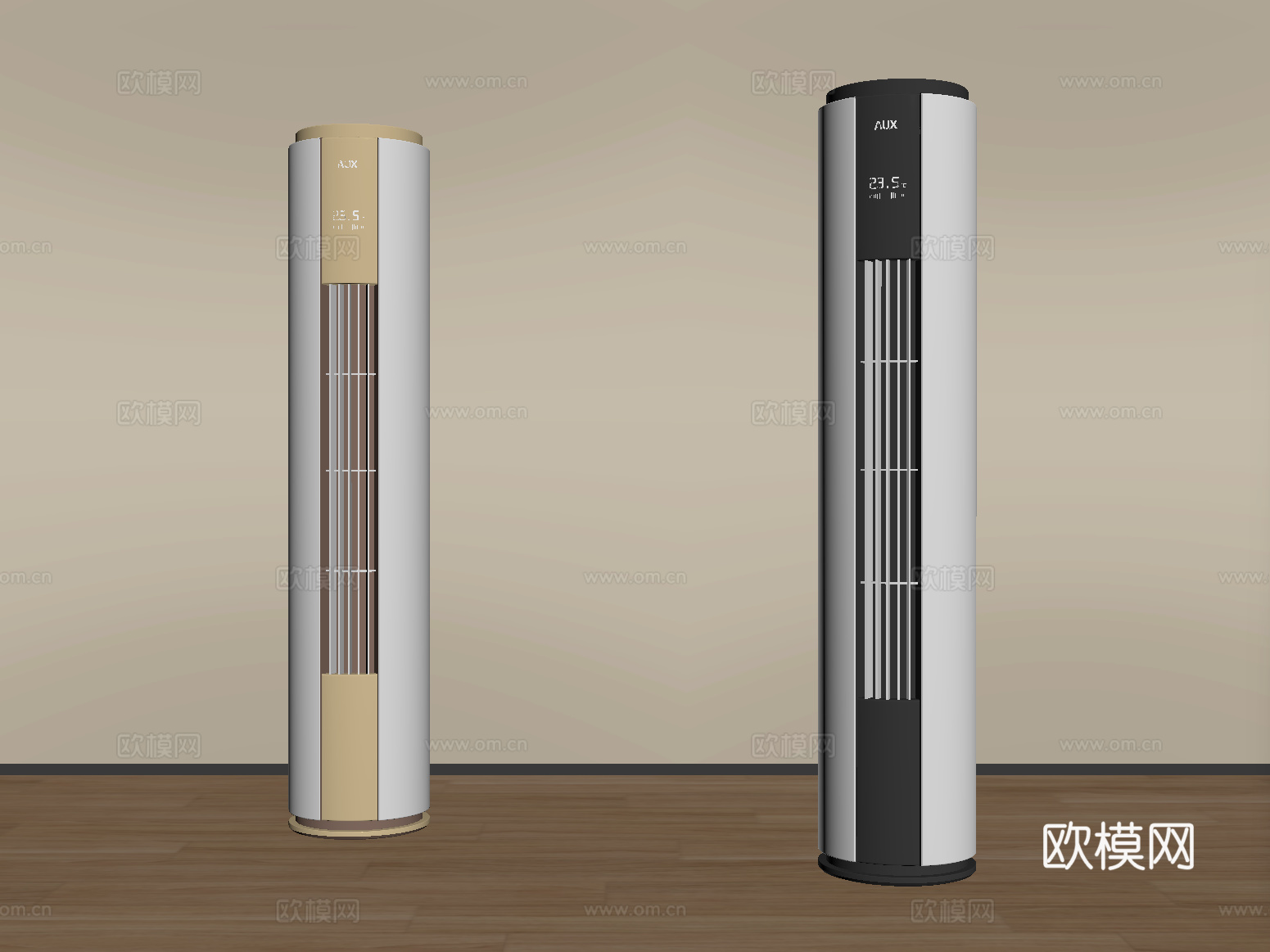 现代空调 立式空调su模型