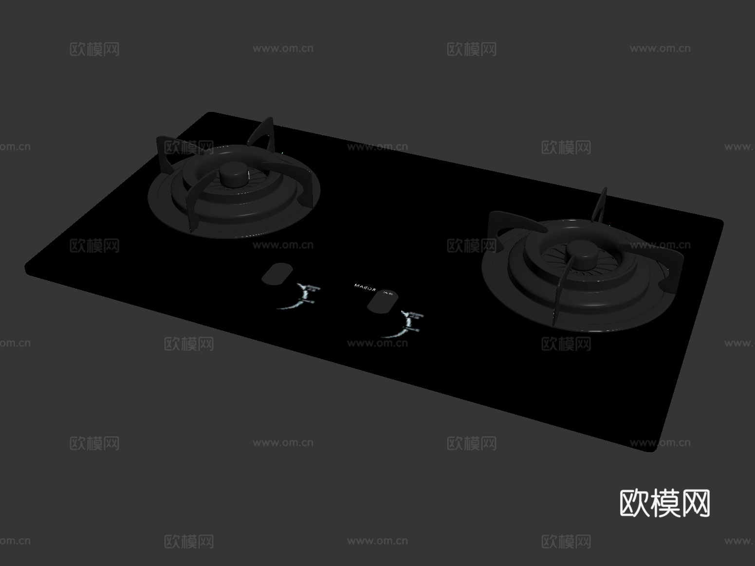 现代燃气灶 灶具 灶台su模型
