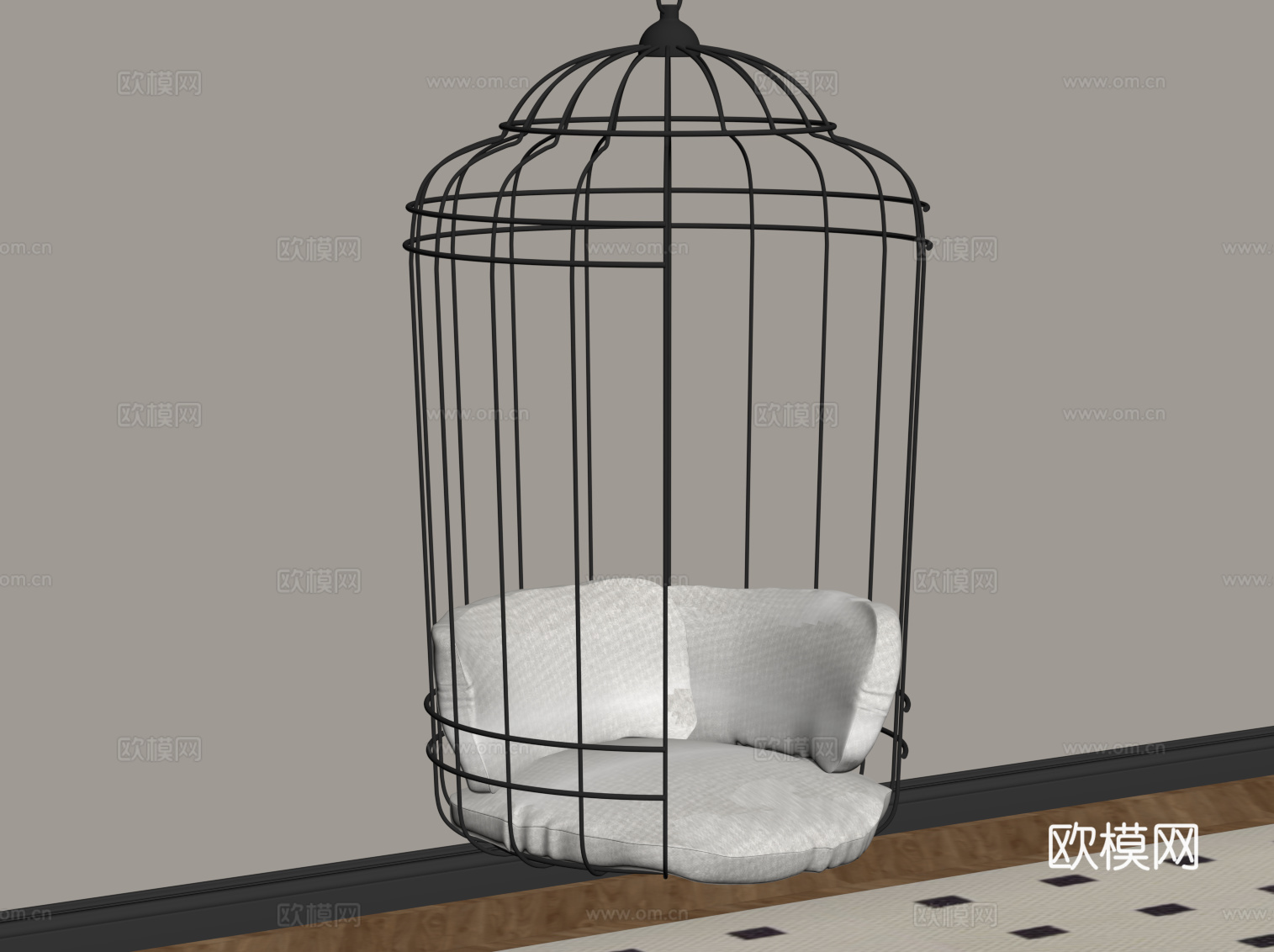 现代吊椅su模型