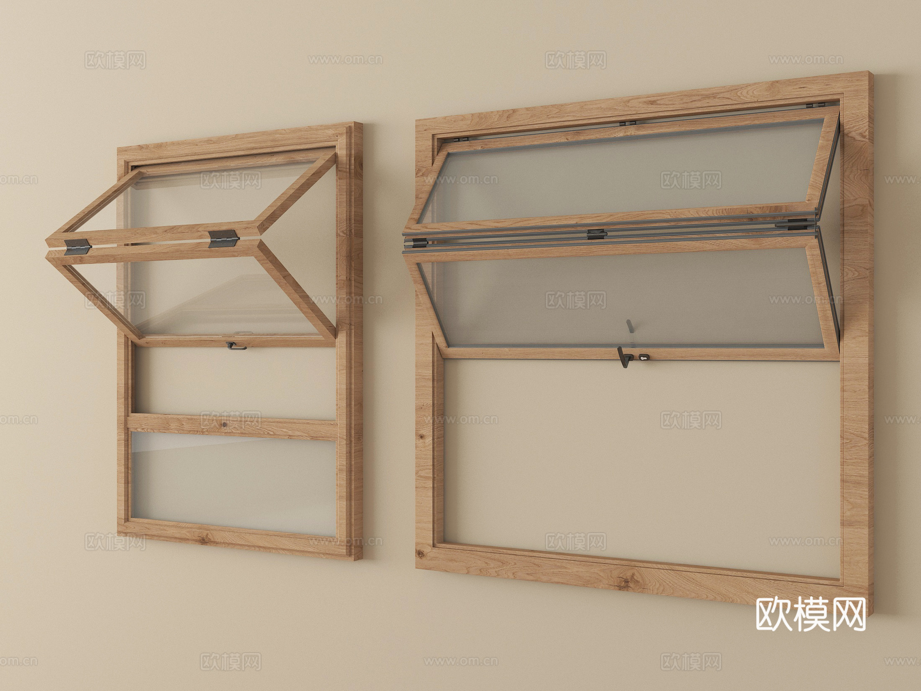 现代折叠窗 上下折叠窗su模型