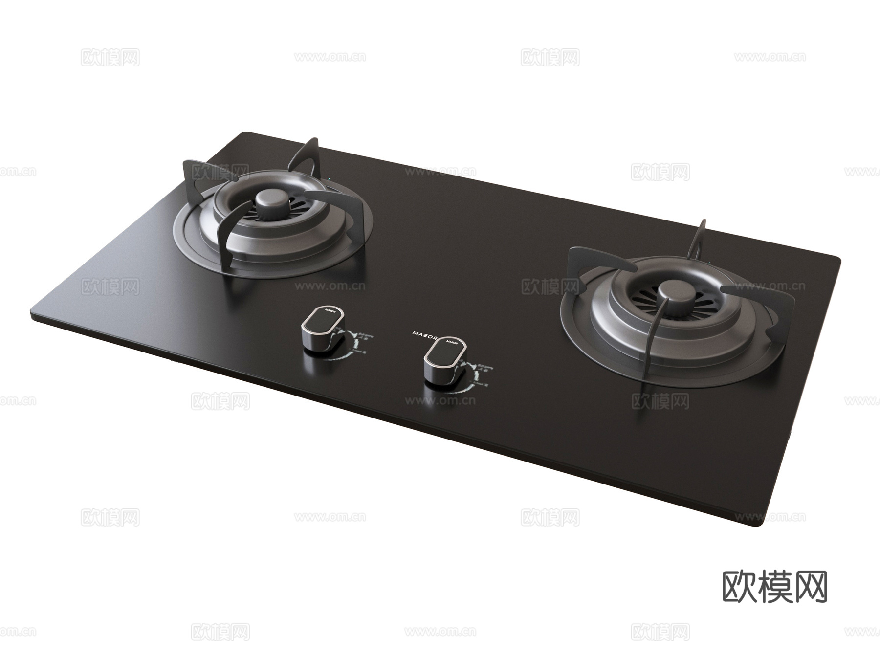 现代燃气灶 灶具 灶台su模型