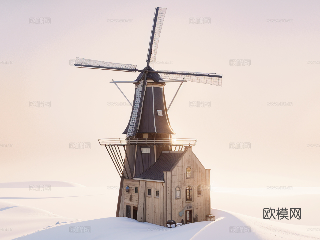 风车su模型