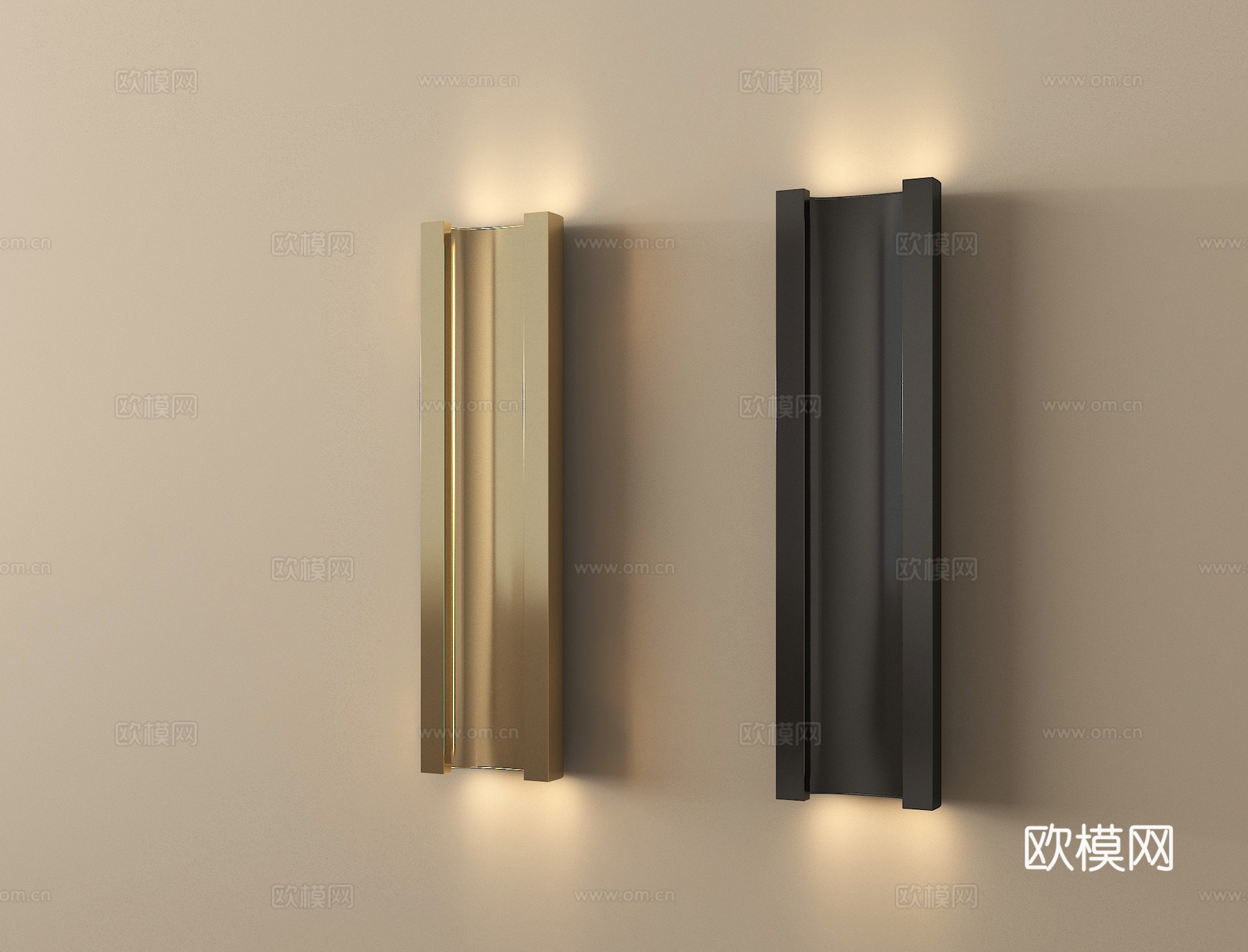 现代壁灯 金属壁灯su模型