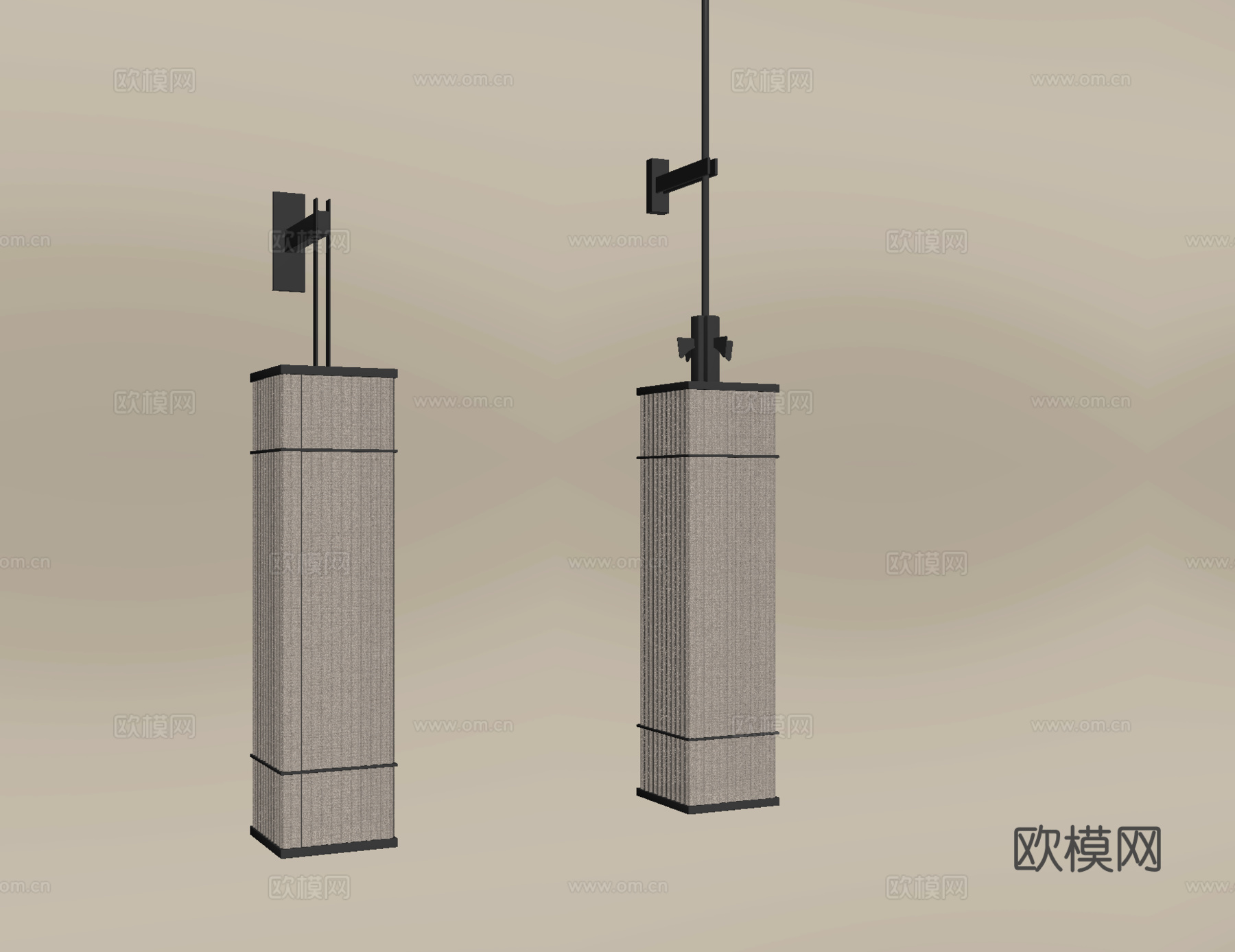 新中式壁灯 宋氏美学壁灯 床头壁灯 金属壁灯su模型