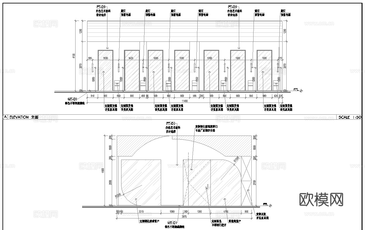 轻奢美容美发 最新全套施工图 效果图合集cad施工图