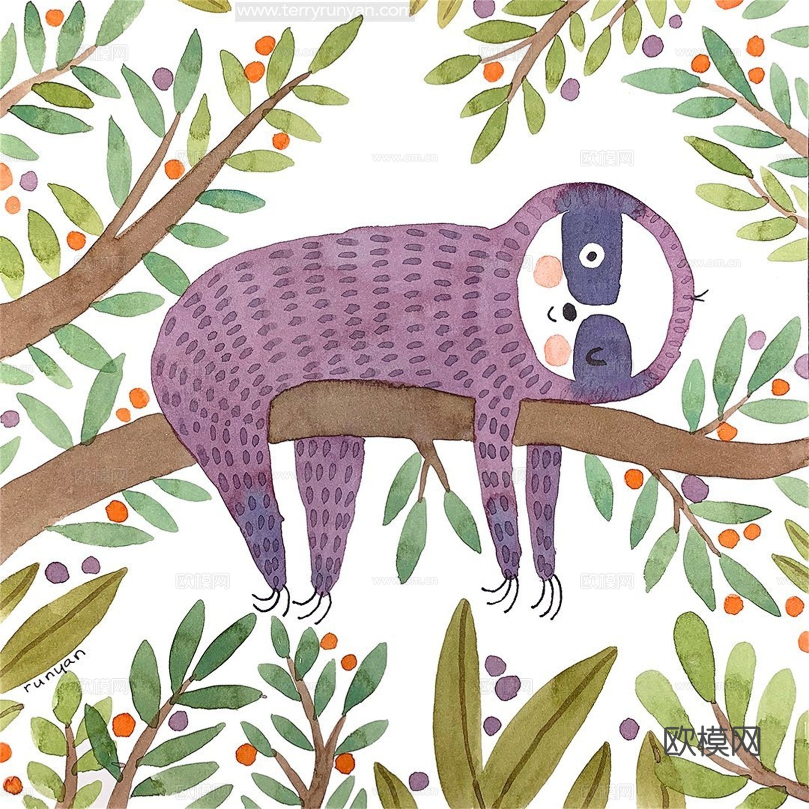 可爱动物手绘，创意童趣插画，猫咪动物插画，治愈系插画，可爱儿下载