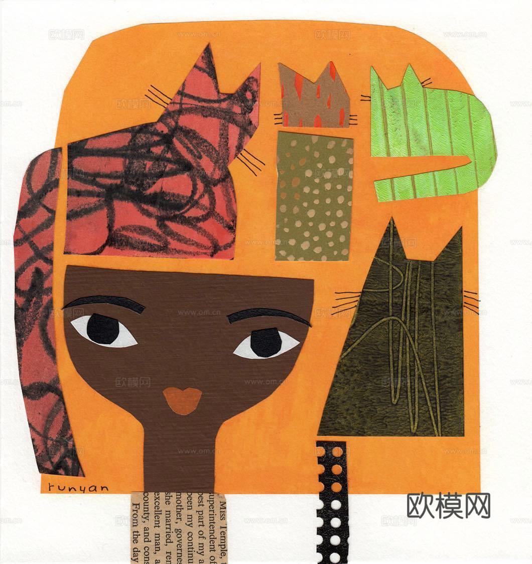 可爱动物手绘，创意童趣插画，猫咪动物插画，治愈系插画，可爱儿下载