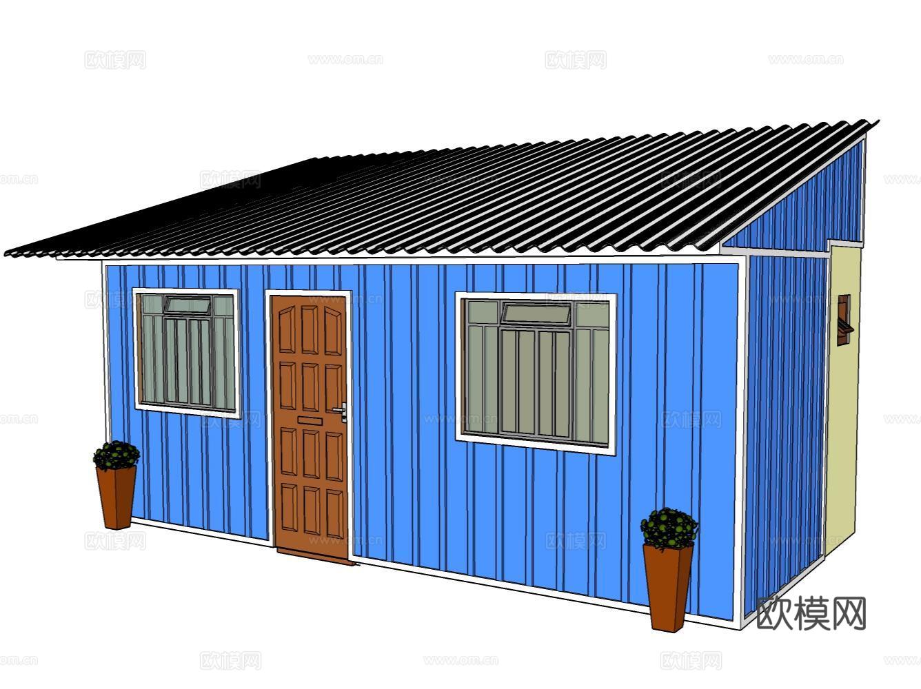 活动板房su模型