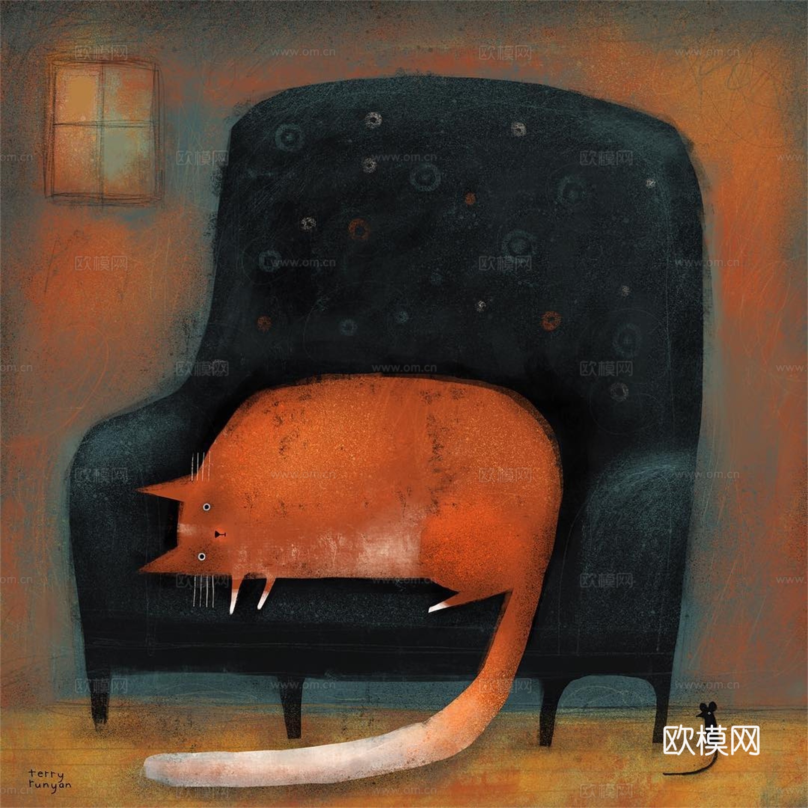 可爱动物手绘，创意童趣插画，猫咪动物插画，治愈系插画，可爱儿下载