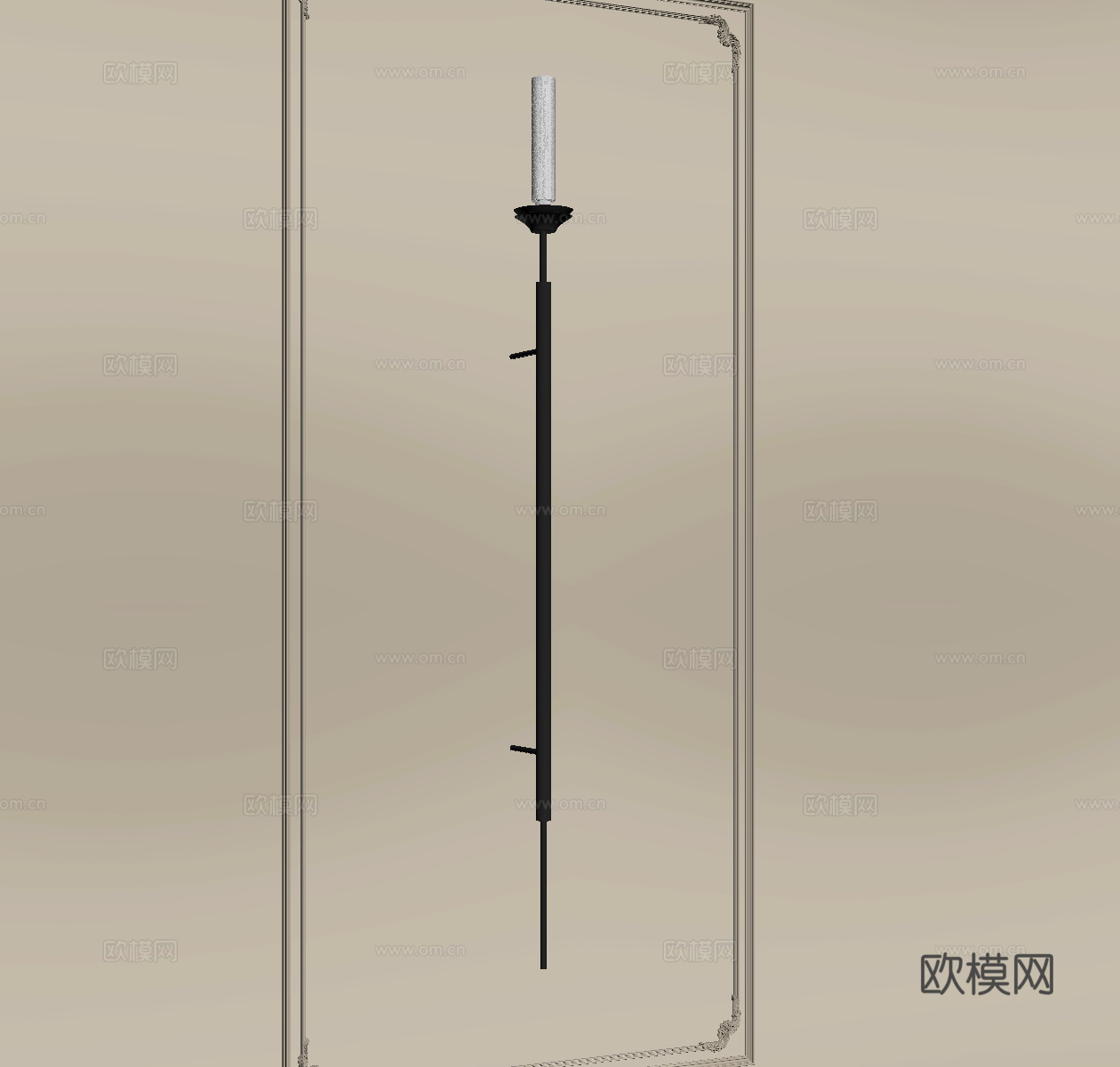 现代金属壁灯 长条壁灯 大型壁灯su模型