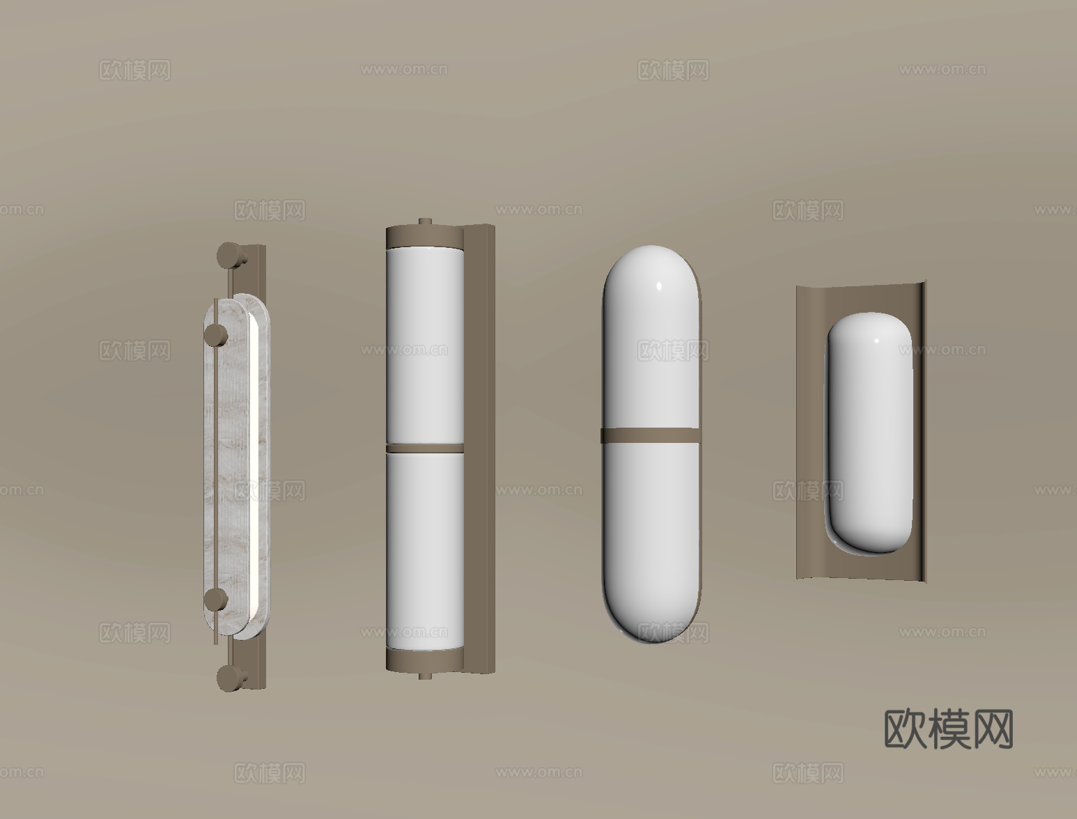 现代金属壁灯 小壁灯 床头壁灯su模型